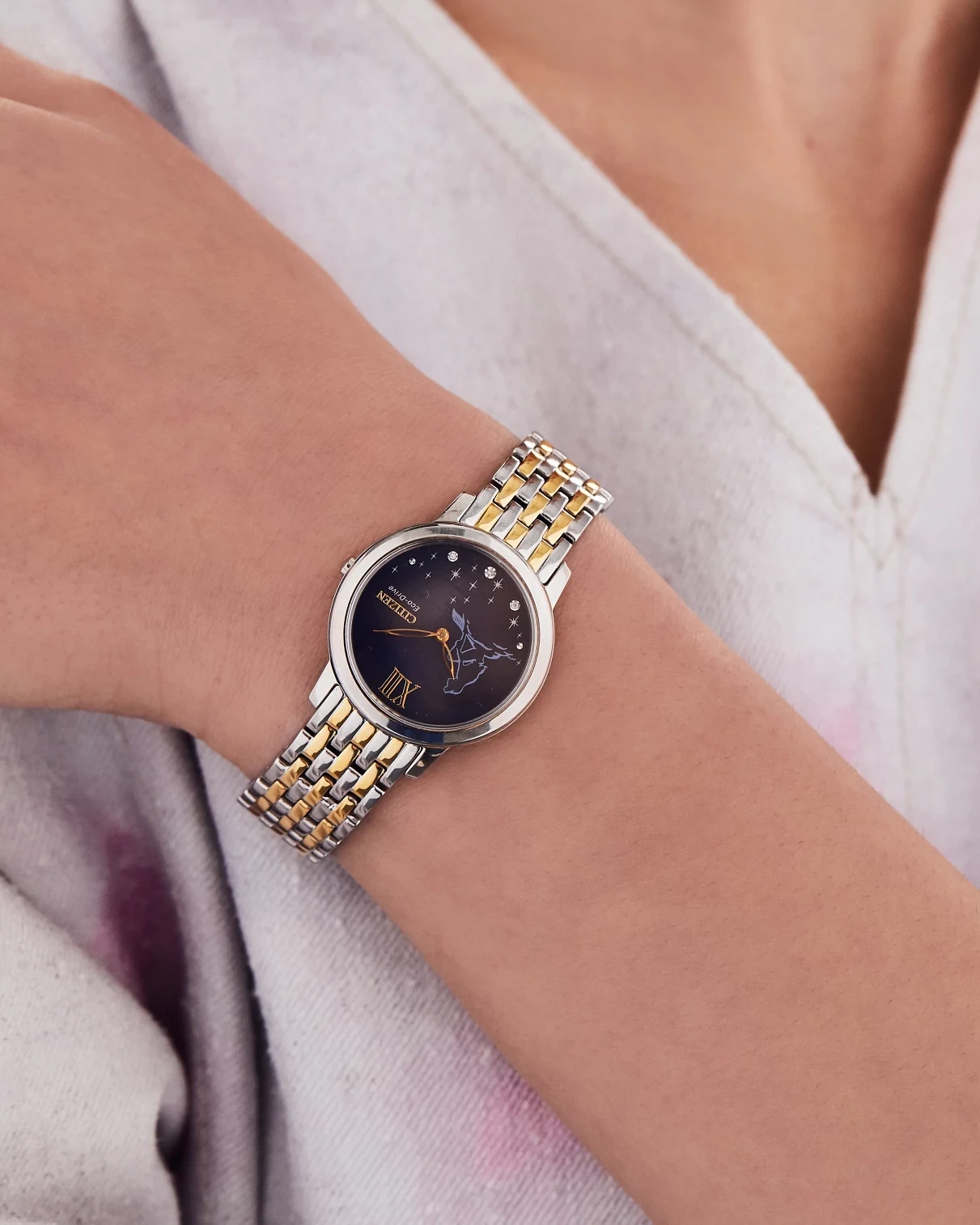 Ariel Diamond Blue Dial Stainless Steel Bracelet EX1499-50W | CITIZEN